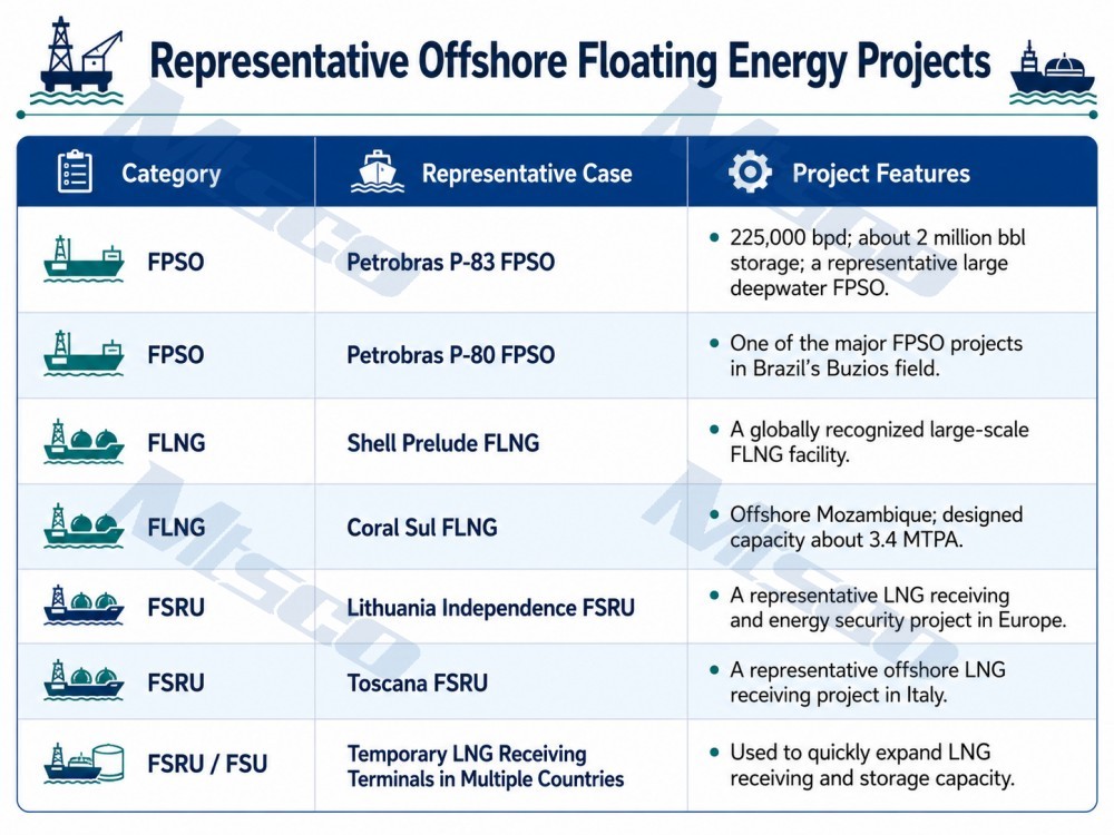 What are the differences between FPSO, FLNG, FSRU, and FPU in offshore energy? What are the differences between FPSO, FLNG, FSRU, and FPU in offshore energy?