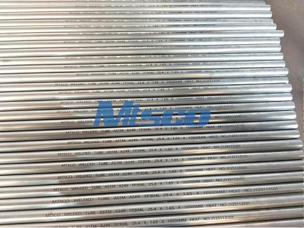 ASTM A249 / ASME SA249 ERW Stainless Steel Heat Exchanger Welded Tube