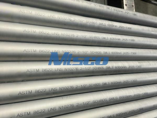 UNS N10276 Nickel Alloy Seamless Pipe / Tube, ASTM B619 / ASME SB619
