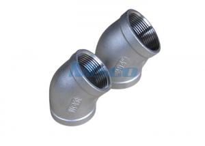 NPT 150psi 45 degree Stainless Steel Elbow Casting Pipe Fitting For Water Transportation